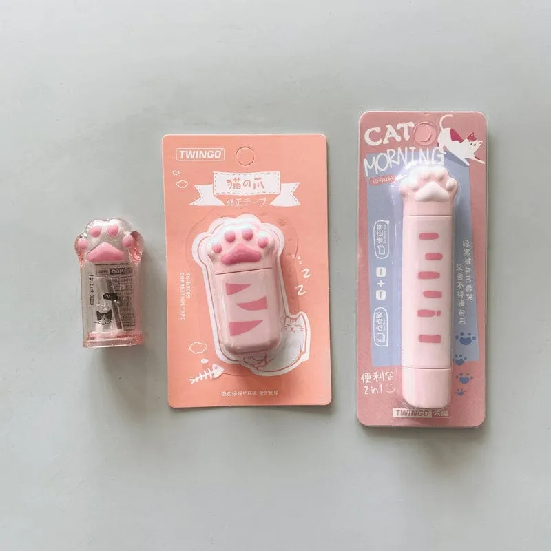 10-Piece Cat Paw Stationery Set - Adorable & Functional for Cat Lovers