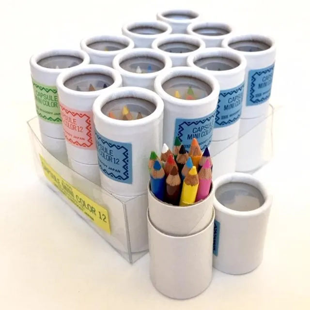 21602 12 sets of 12 mini pencils in mini paper tube-12