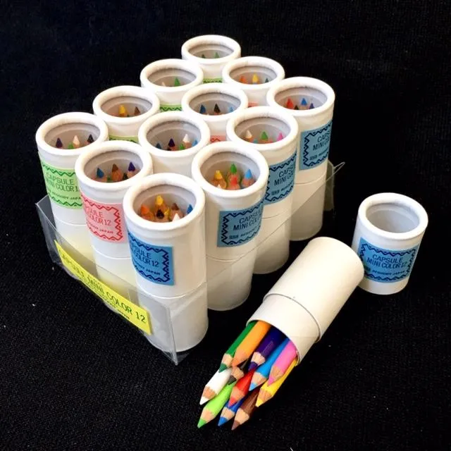 21602 12 sets of 12 mini pencils in mini paper tube-12