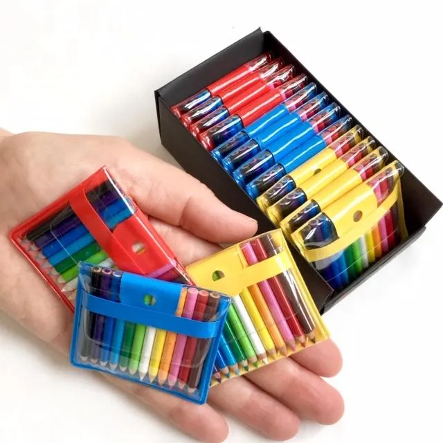 21613  12 Mini Pencils in Pouch Bulk-100