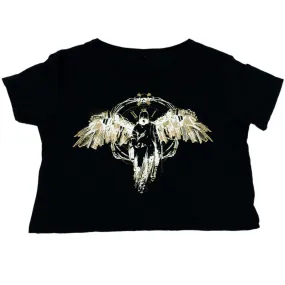 Angel Black Crop Top