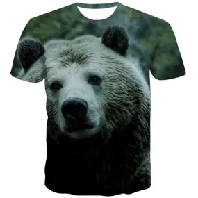 Bear T-shirt Men Animal T-shirts Graphic Lovely Tshirts Novelty Harajuku Tshirts Casual Funny Shirt Print Short Sleeve Hip hop