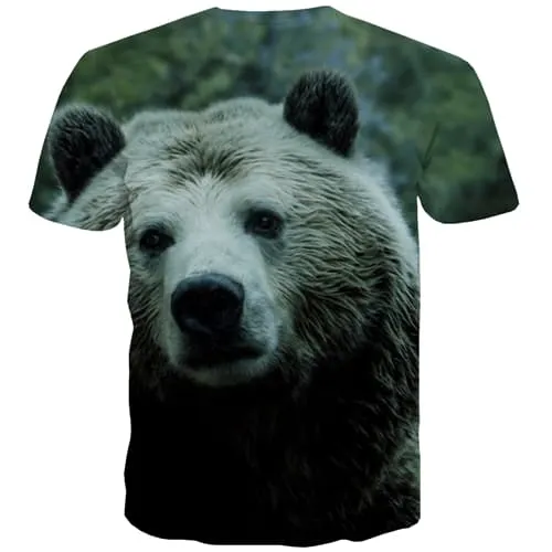 Bear T-shirt Men Animal T-shirts Graphic Lovely Tshirts Novelty Harajuku Tshirts Casual Funny Shirt Print Short Sleeve Hip hop