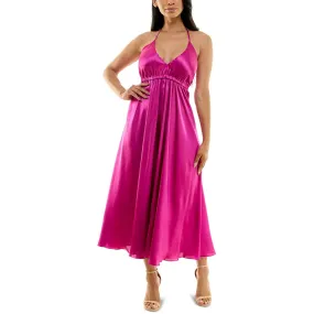 Bebe Womens Satin Long Slip Dress