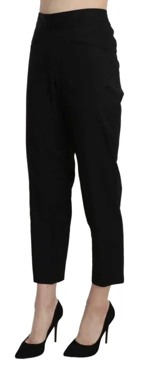 BENCIVENGA  High Waist Straight Cropped Dress Pants