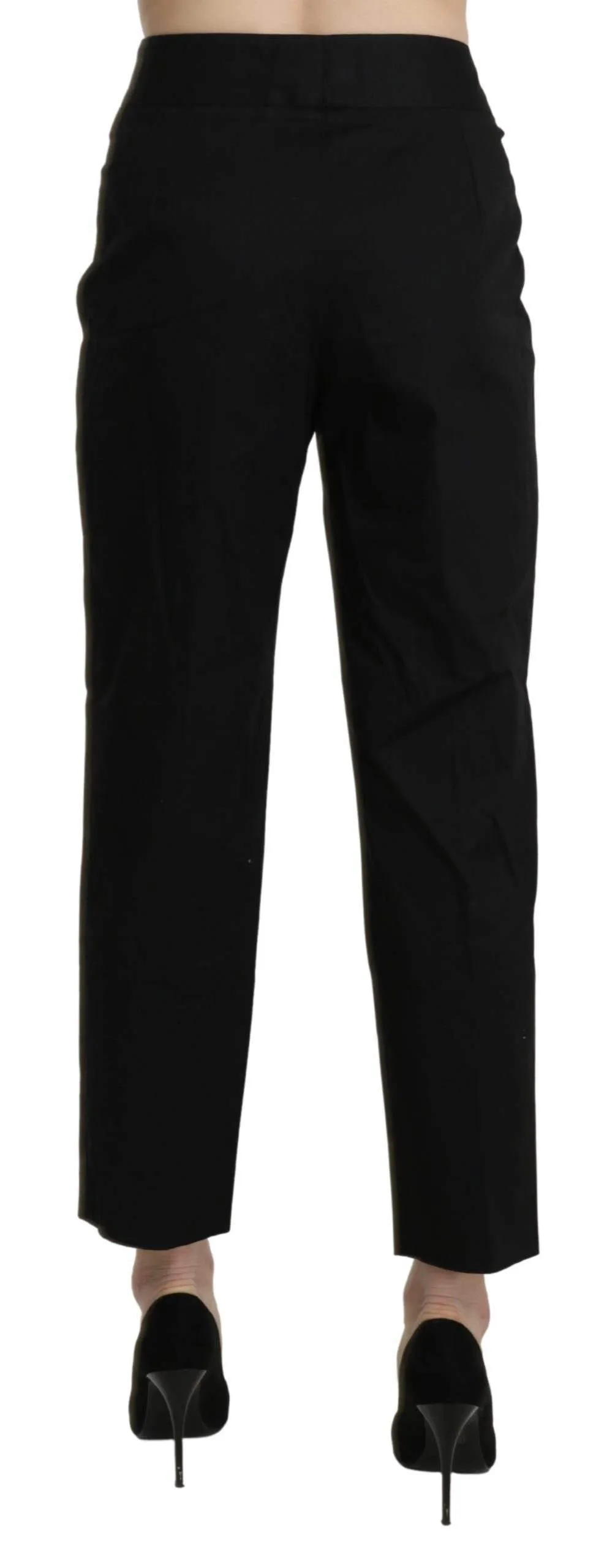 BENCIVENGA  High Waist Straight Cropped Dress Pants