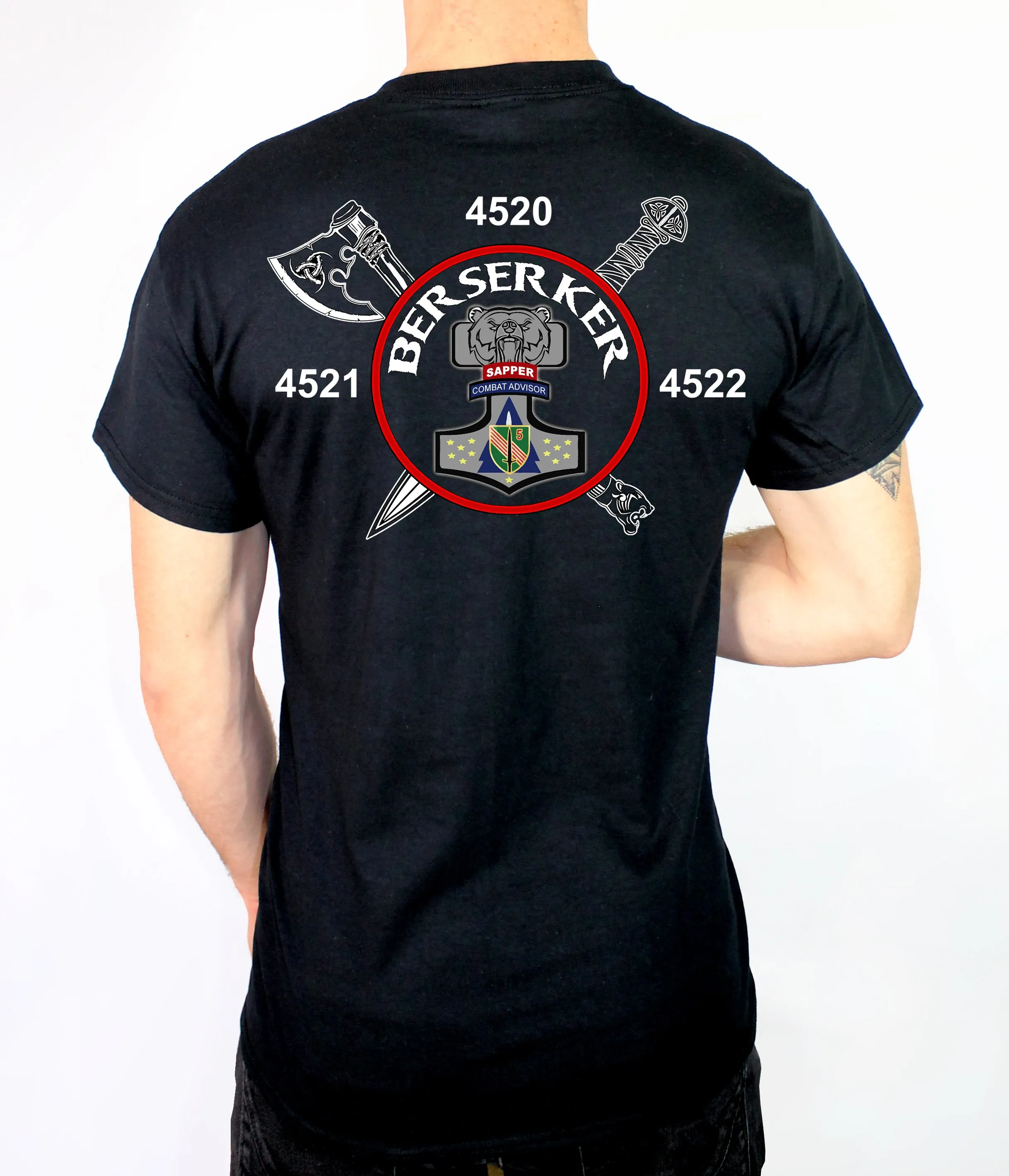 Berserker Black 50-50 Blend Unisex PT Short Sleeve Shirt