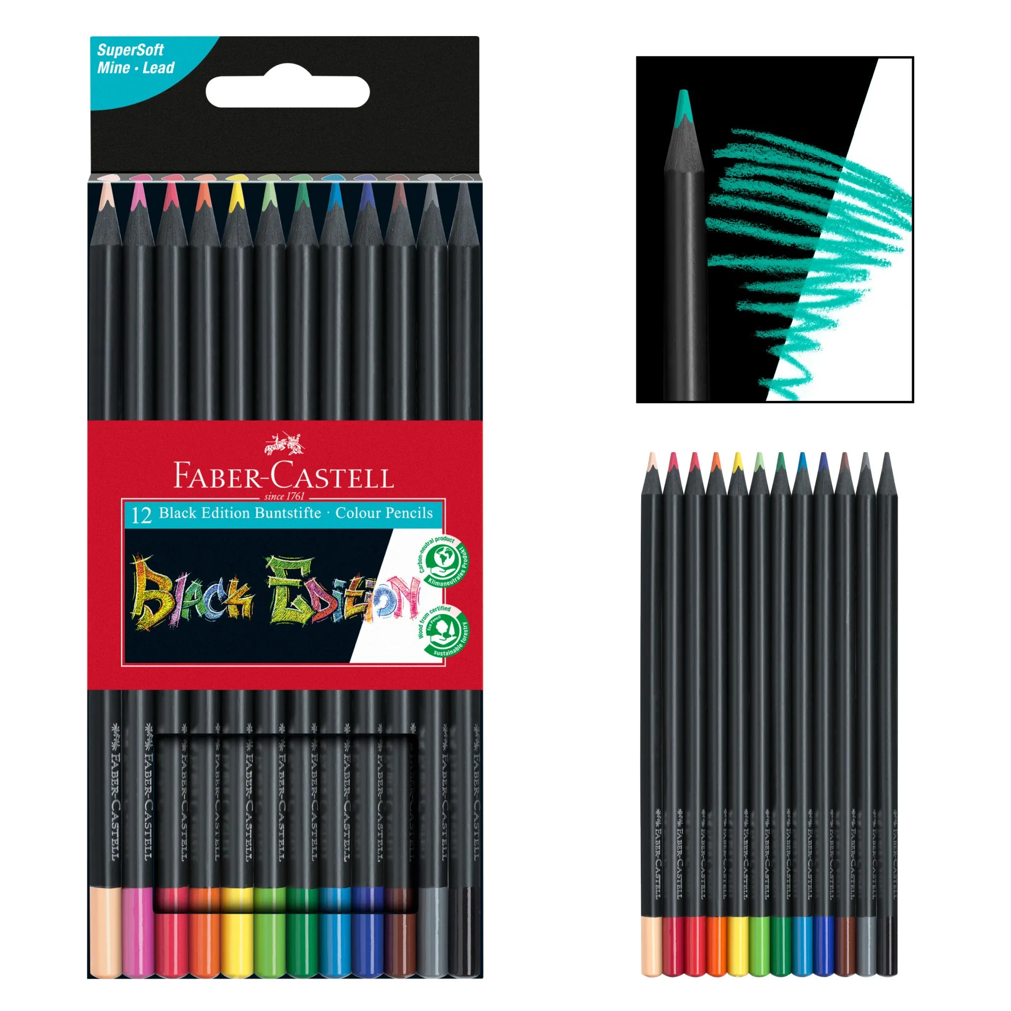 Black Edition Colored Pencils, Box of 12 - #116412