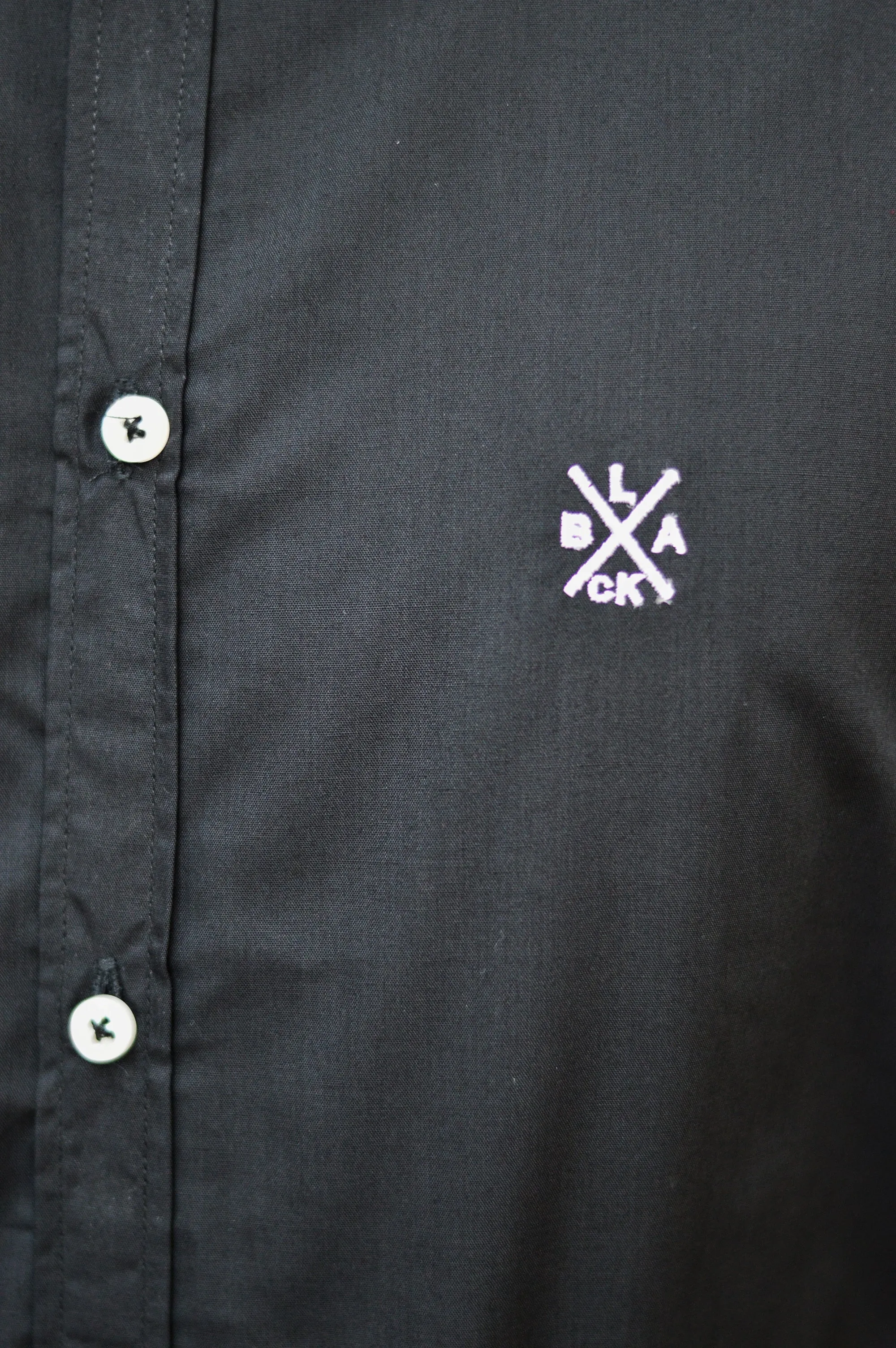 BLACK EMBROIDERY SHIRT