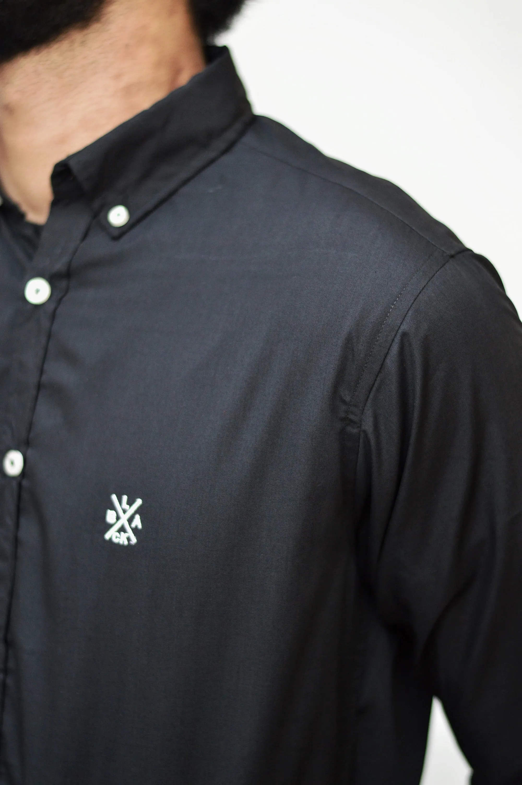 BLACK EMBROIDERY SHIRT