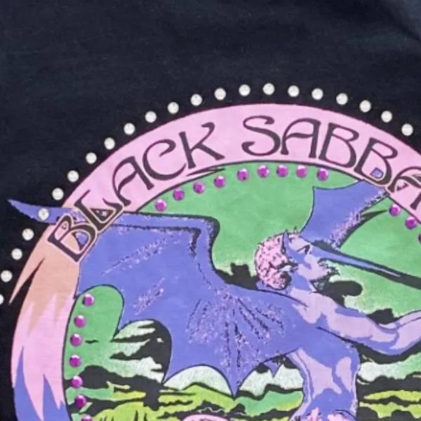 Black Sabbath Kids Diamante T-Shirt - Black Sabbath World Tour 1978