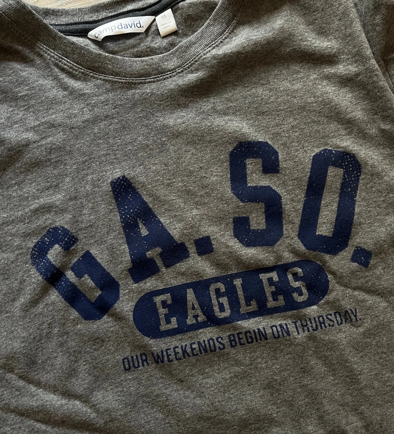 Camp David Go To Tee GA. SO. - Oxford Grey