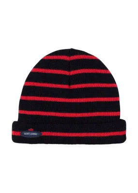 Cartier sailor hat for kids - striped, in soft wool (NAVY/TULIPE)