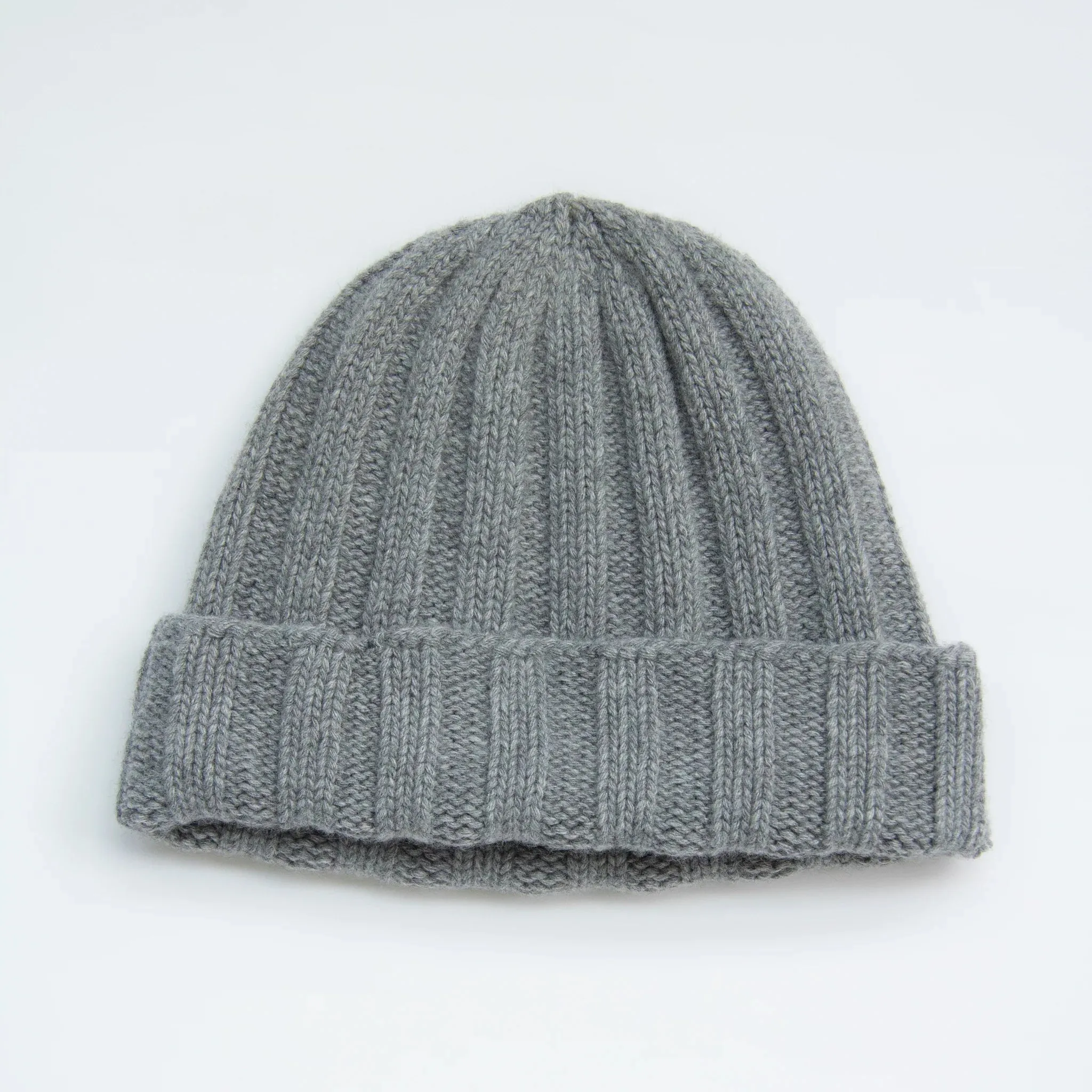 Cashmere Mix Ribbed Beanie