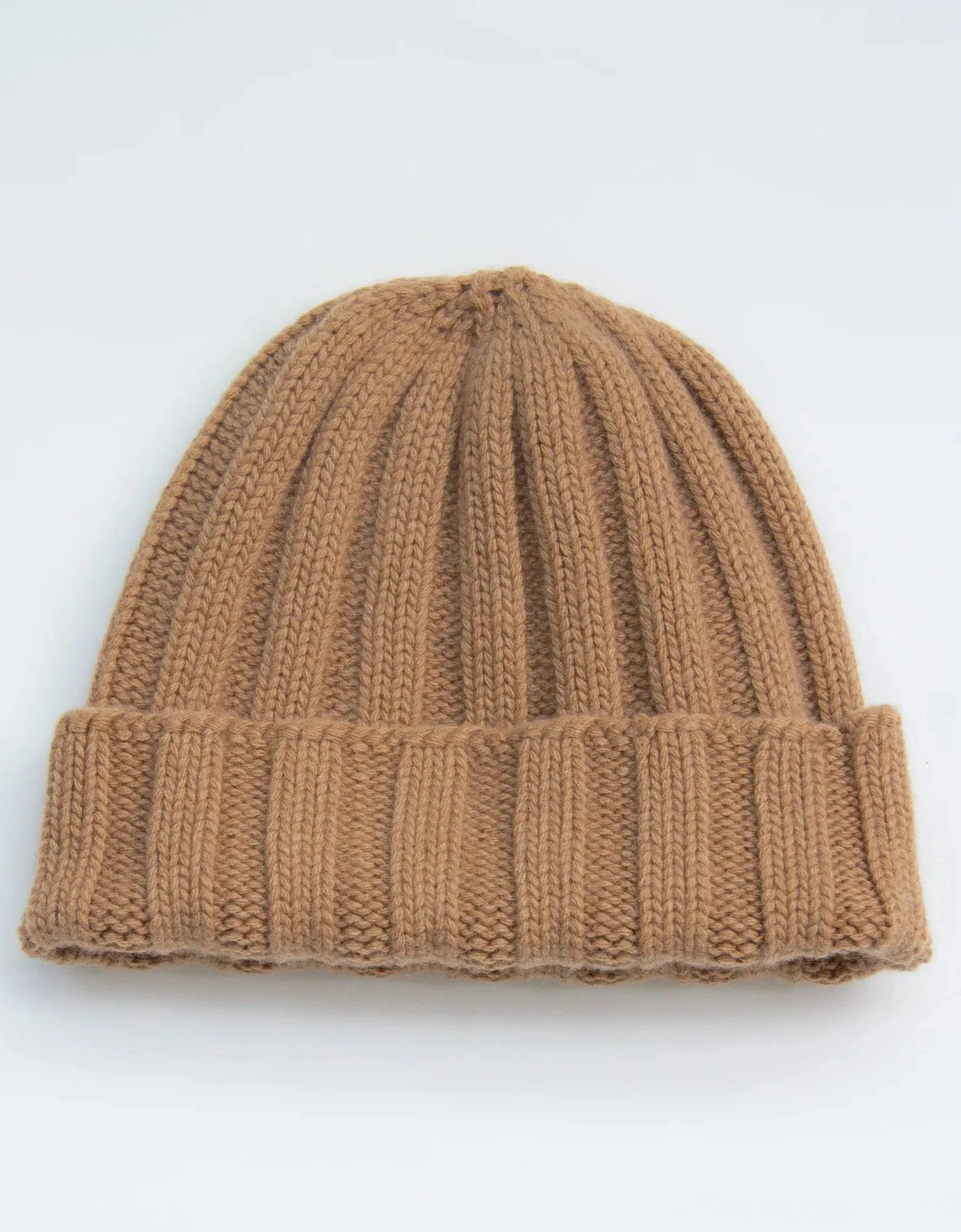 Cashmere Mix Ribbed Beanie