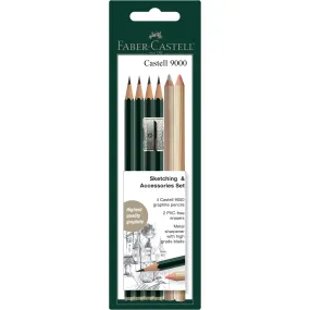 Castell 9000 Graphite Pencils, Sketching & Accessories Set - #800160