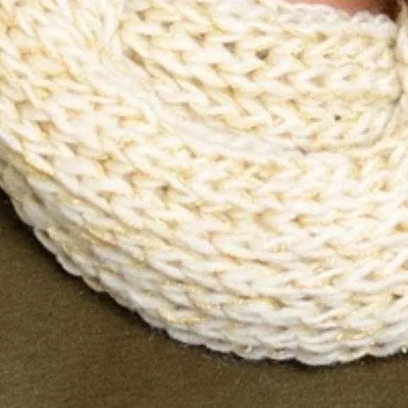 Cream Knit Infinity Scarf