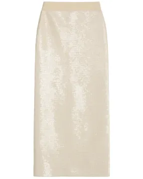 Cream Sequin Joan Skirt