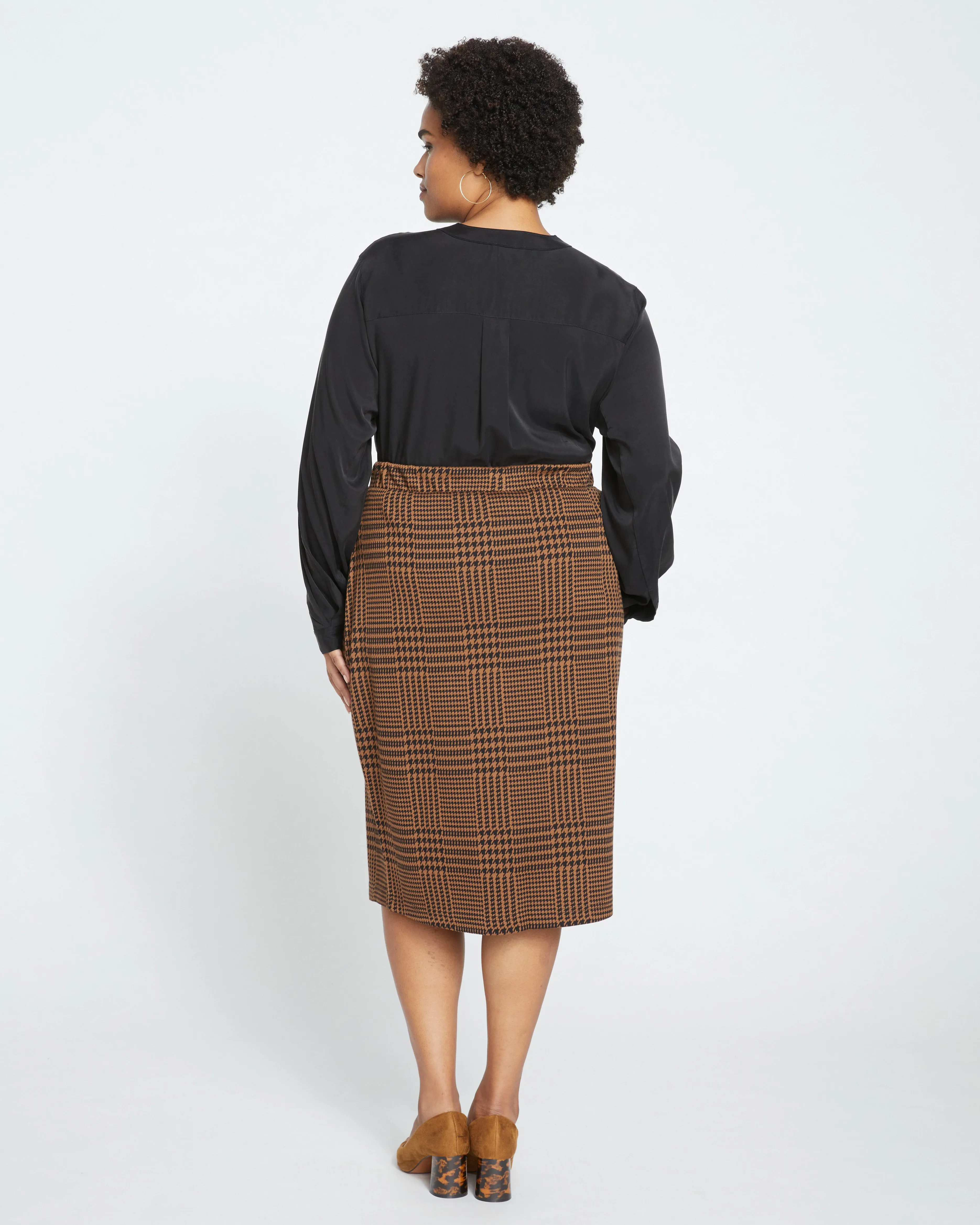 Danube Ponte Skirt - Autumn Houndstooth Jacquard