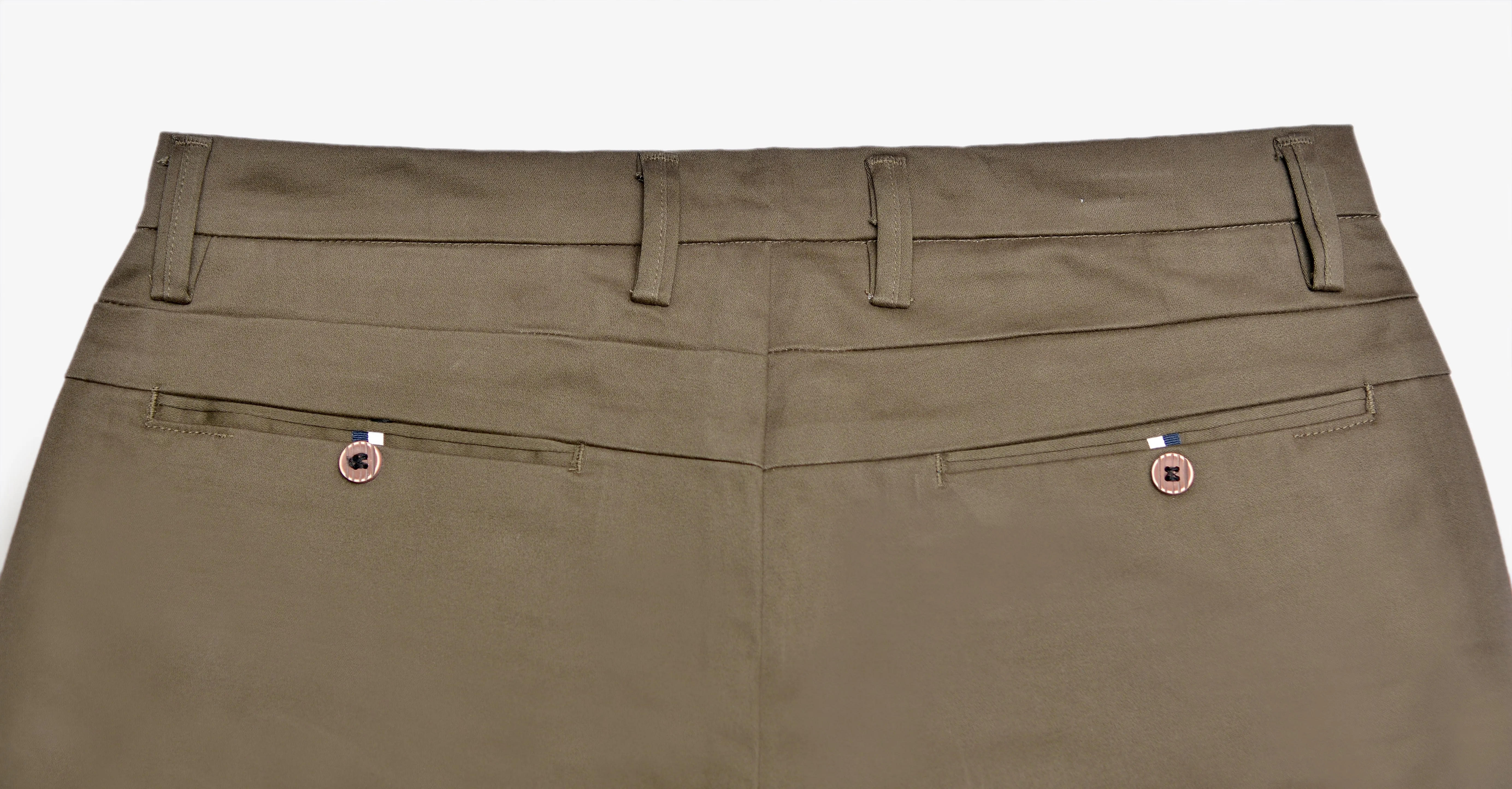 Dark Olive Cotton Chinos Pants