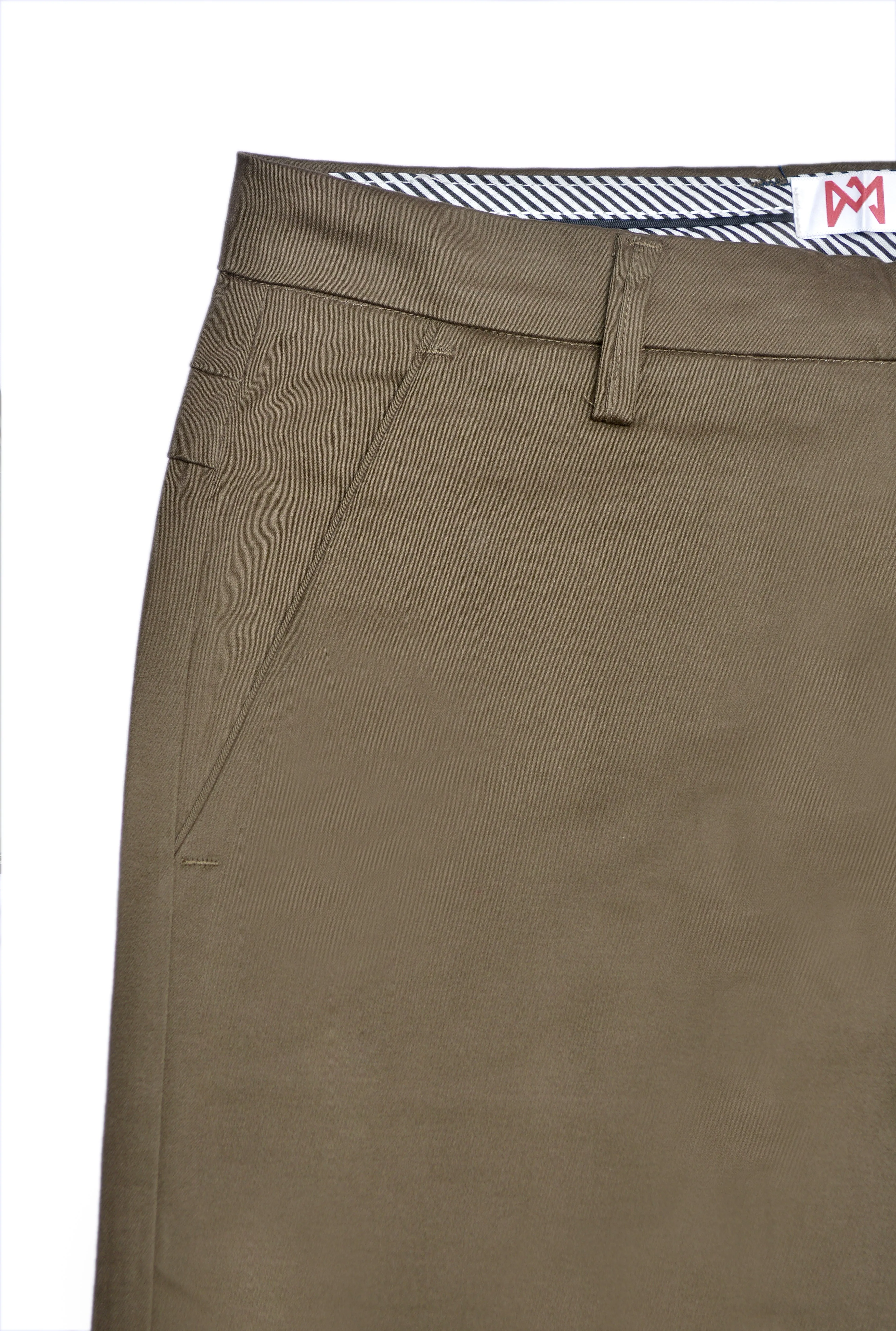 Dark Olive Cotton Chinos Pants