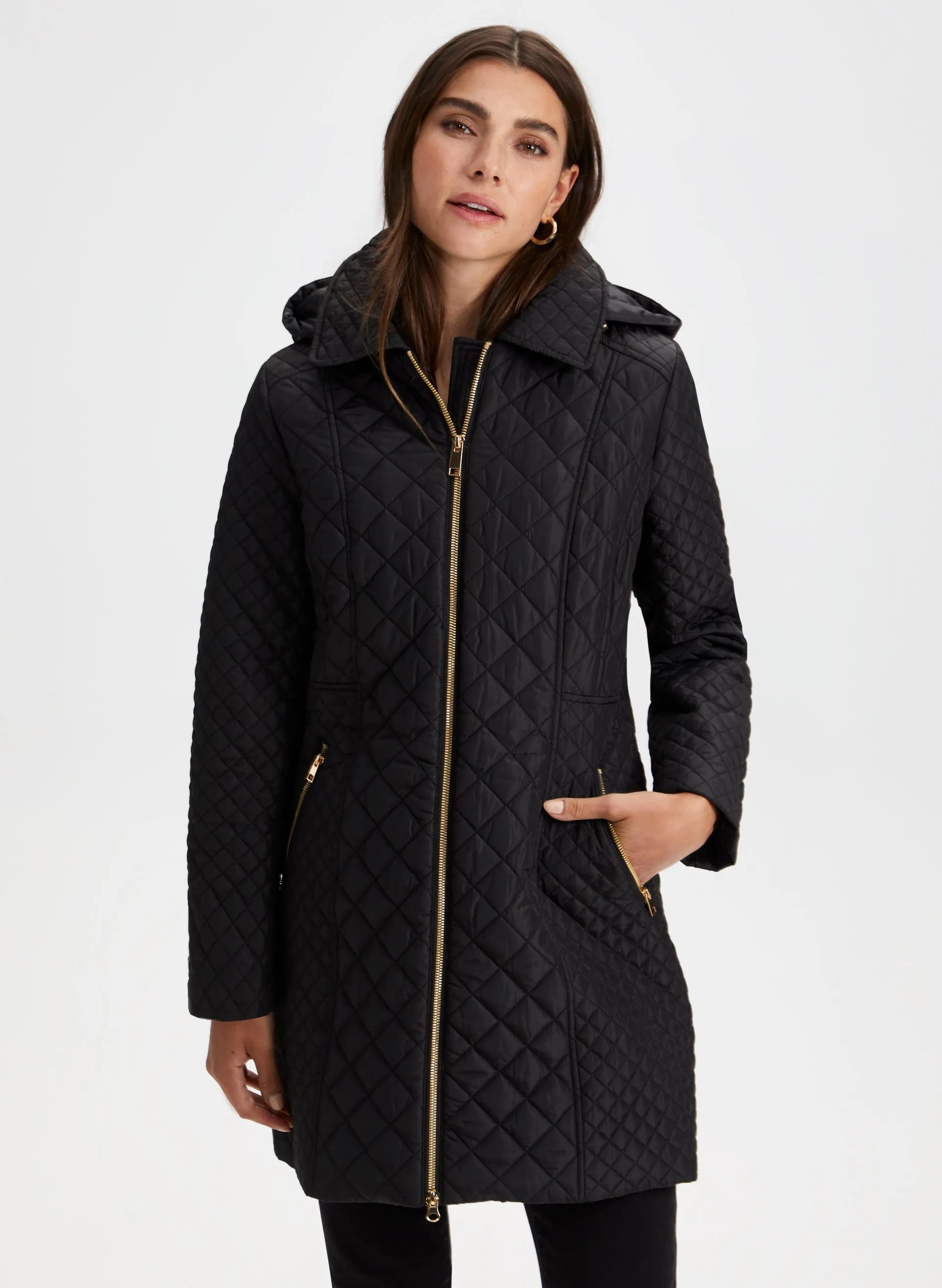 Diamond Quilted Coat