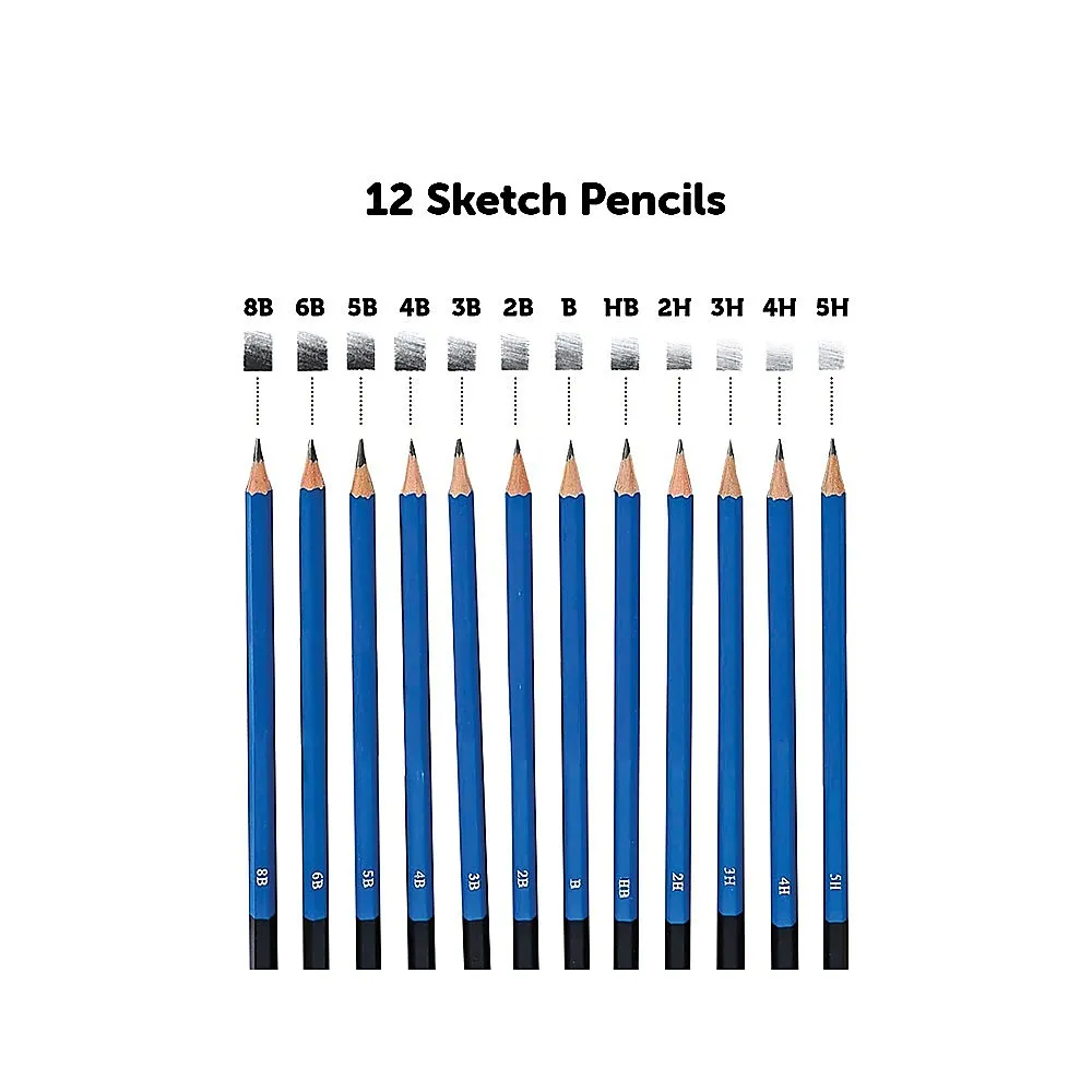 Eco-Friendly 72-Pc Sketch and Colour Pencil Set with Case