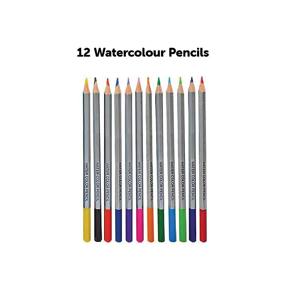 Eco-Friendly 72-Pc Sketch and Colour Pencil Set with Case