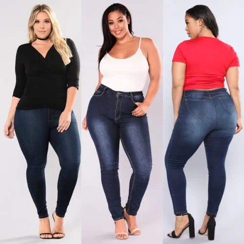 Fashionable Casual Women's High Waist Stretch Skinny Jeans