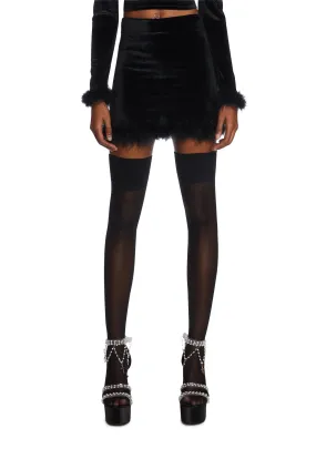 Filthy Femme Velvet Mini Skirt