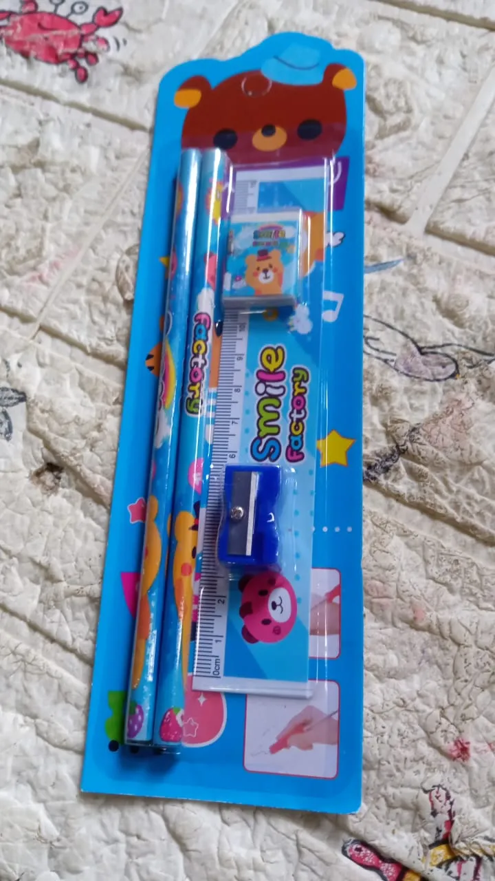 Fun & Functional! 5-in-1 Cartoon Pencil Set for School & Play (5 Pc)