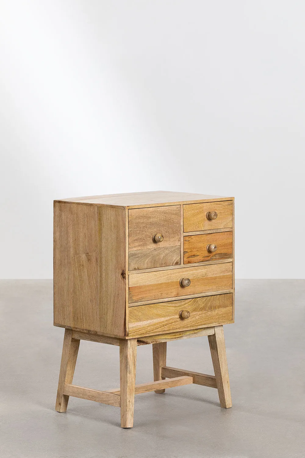 Functional Mango Wood Bedside Table