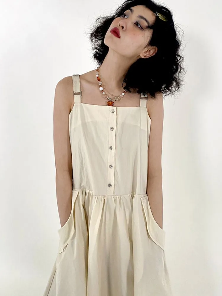 Functional Style Halter A-Line Dress【s0000008826】