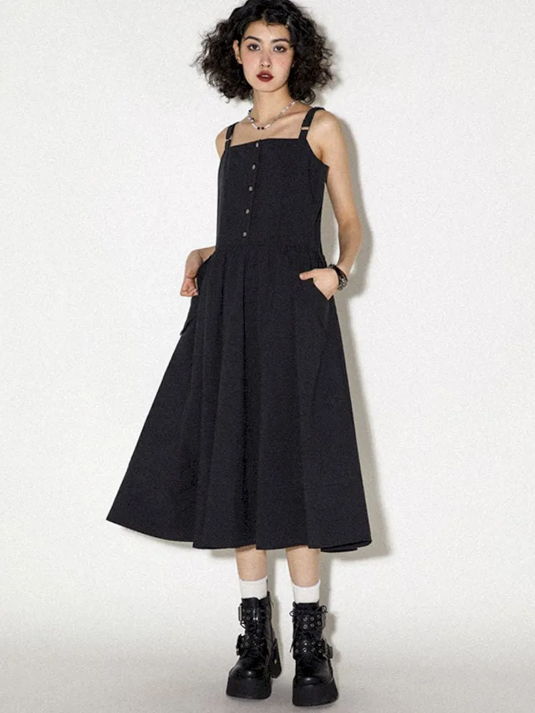 Functional Style Halter A-Line Dress【s0000008826】