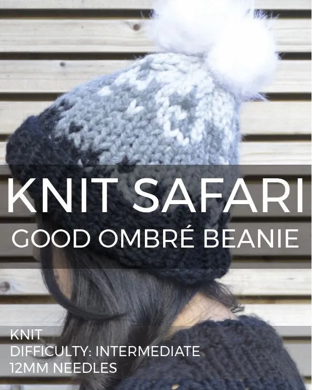 Good Ombré Beanie - Downloadable Chunky Knitting Pattern