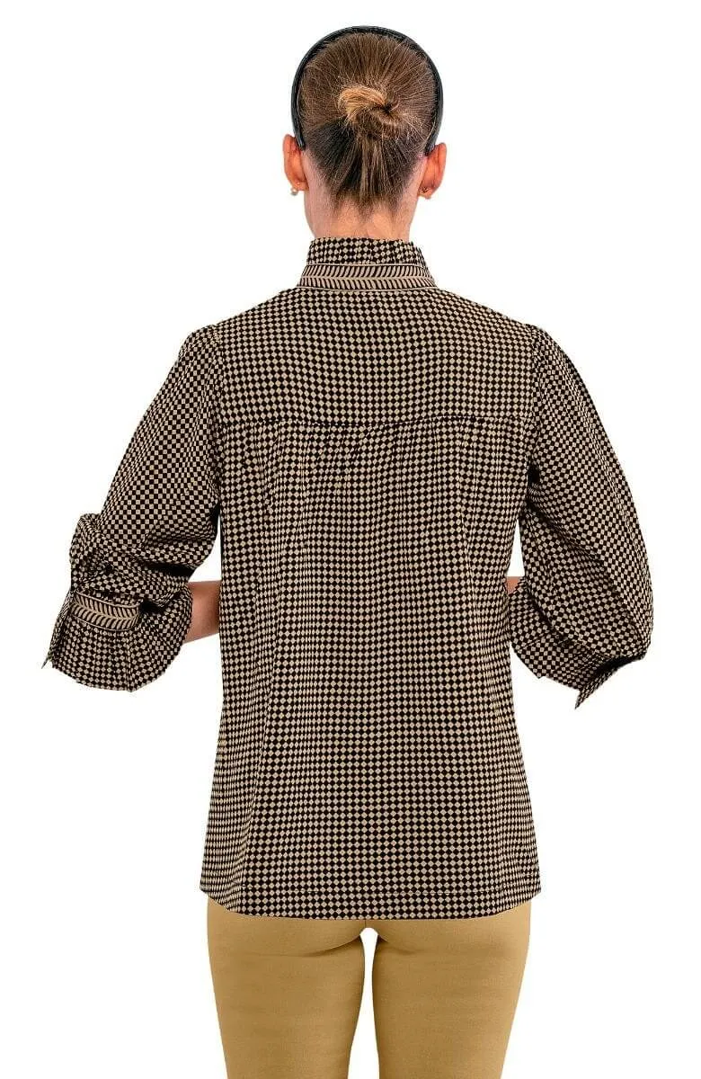 Gretchen Scott | Ruffleneck Tunic | Women's | Checkmate