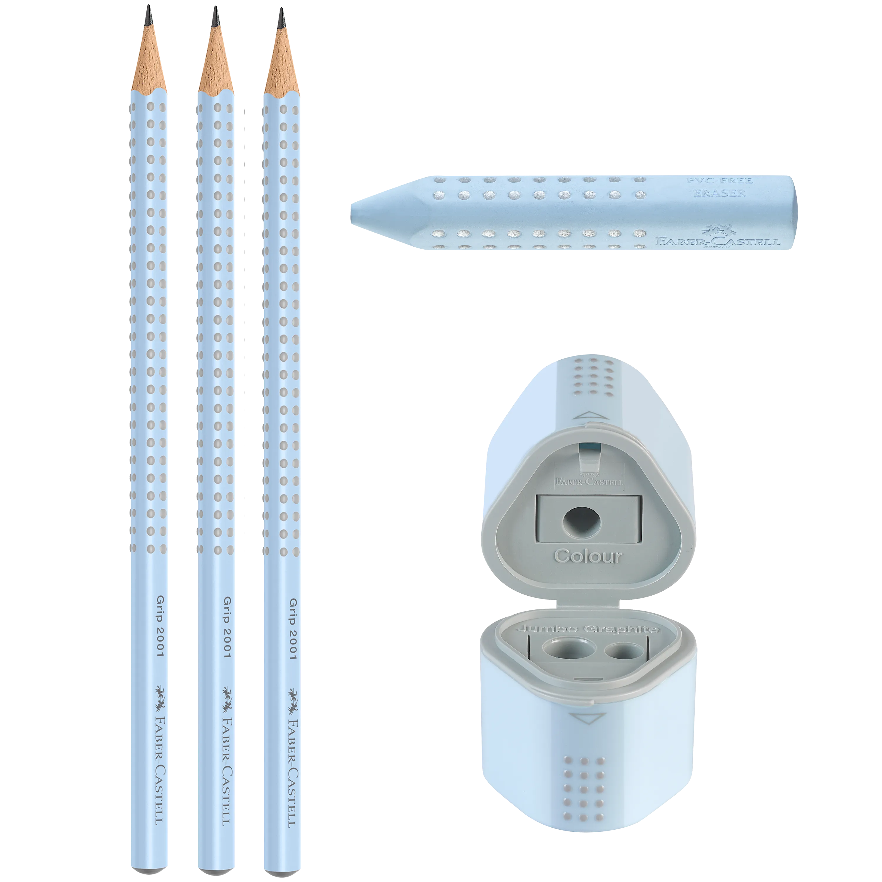 Grip Graphite Pencils & Accessories Set, Sky Blue - #580074