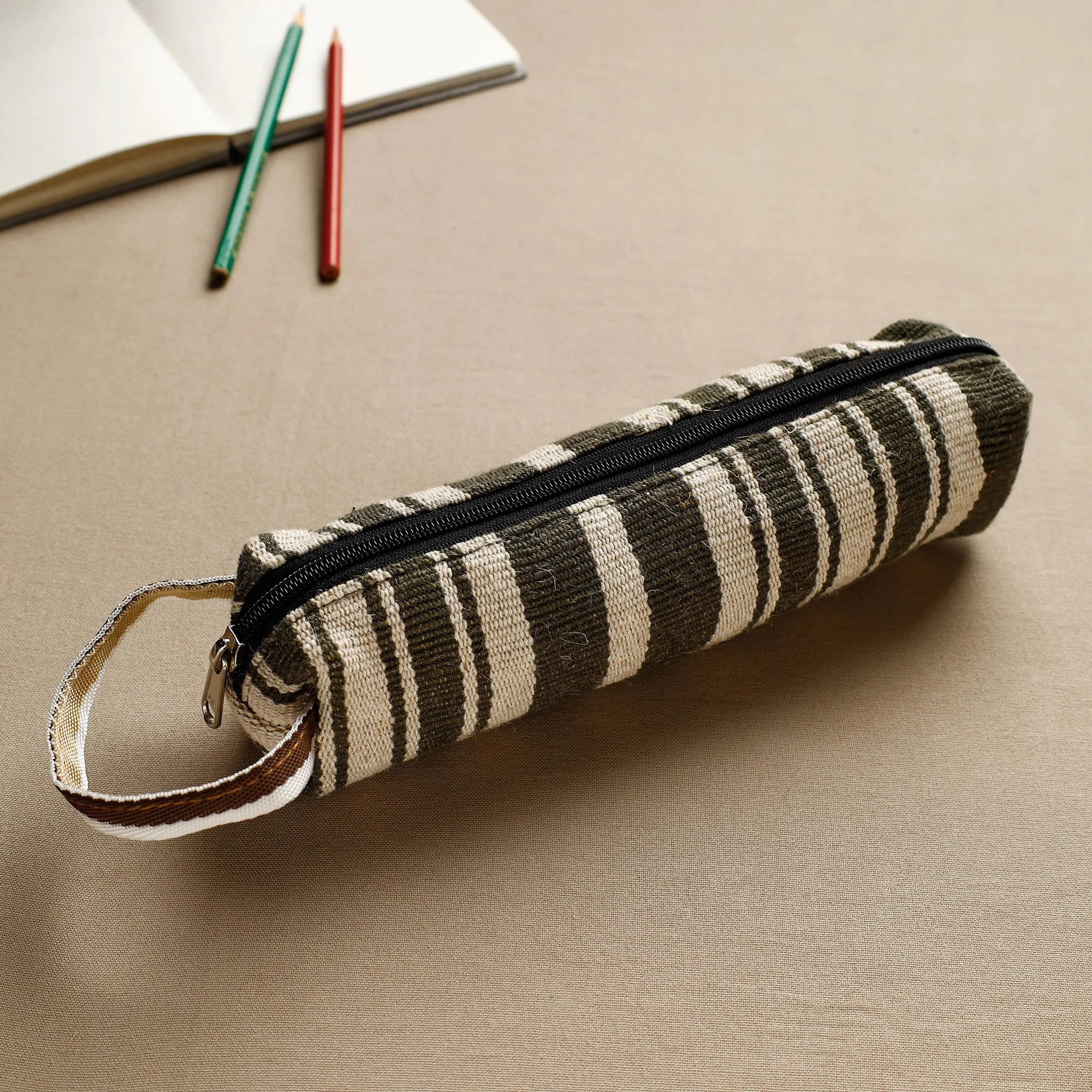 Handcrafted Jute Cotton Pencil Pouch