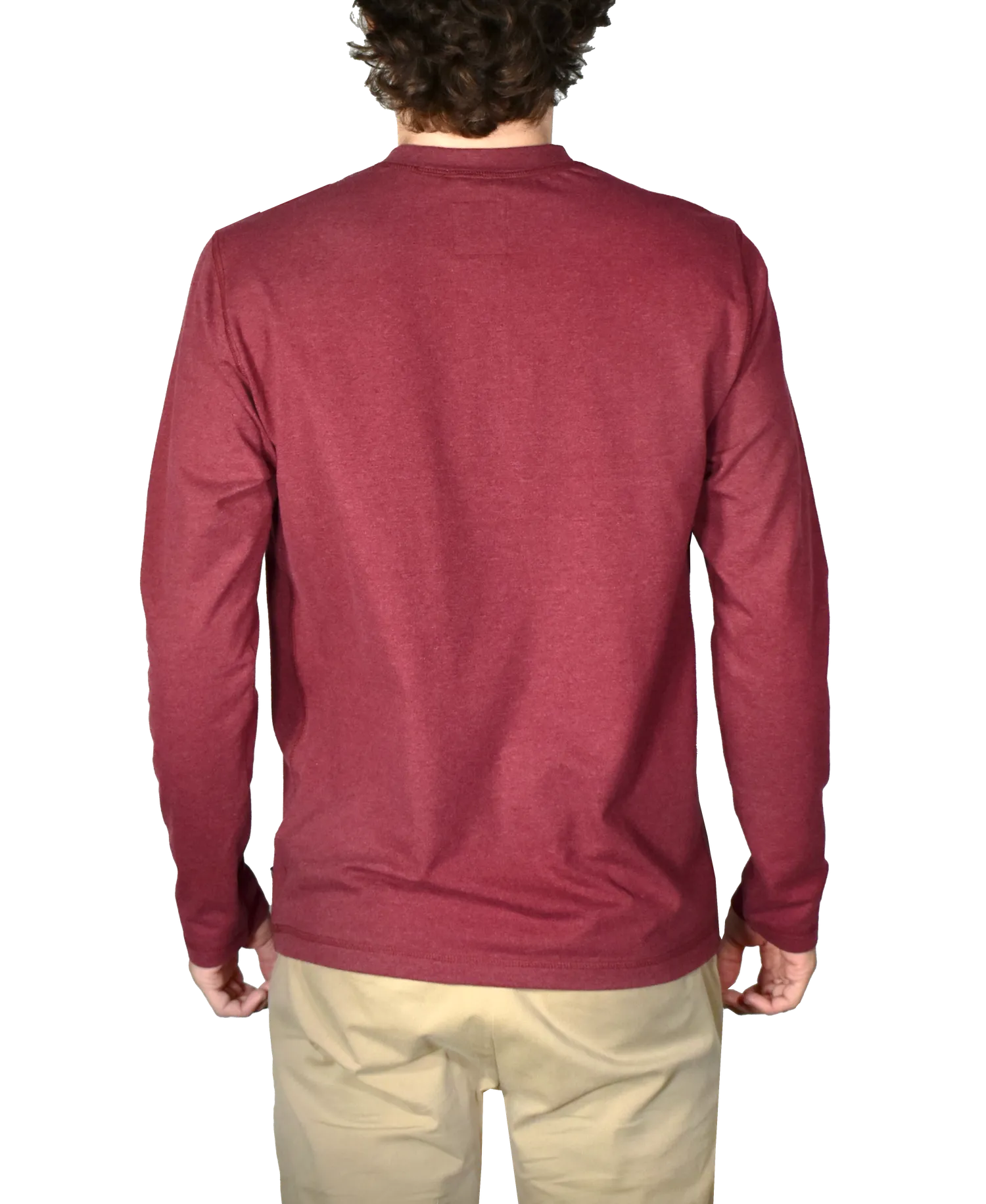 Heathered Stretch Jersey Henley