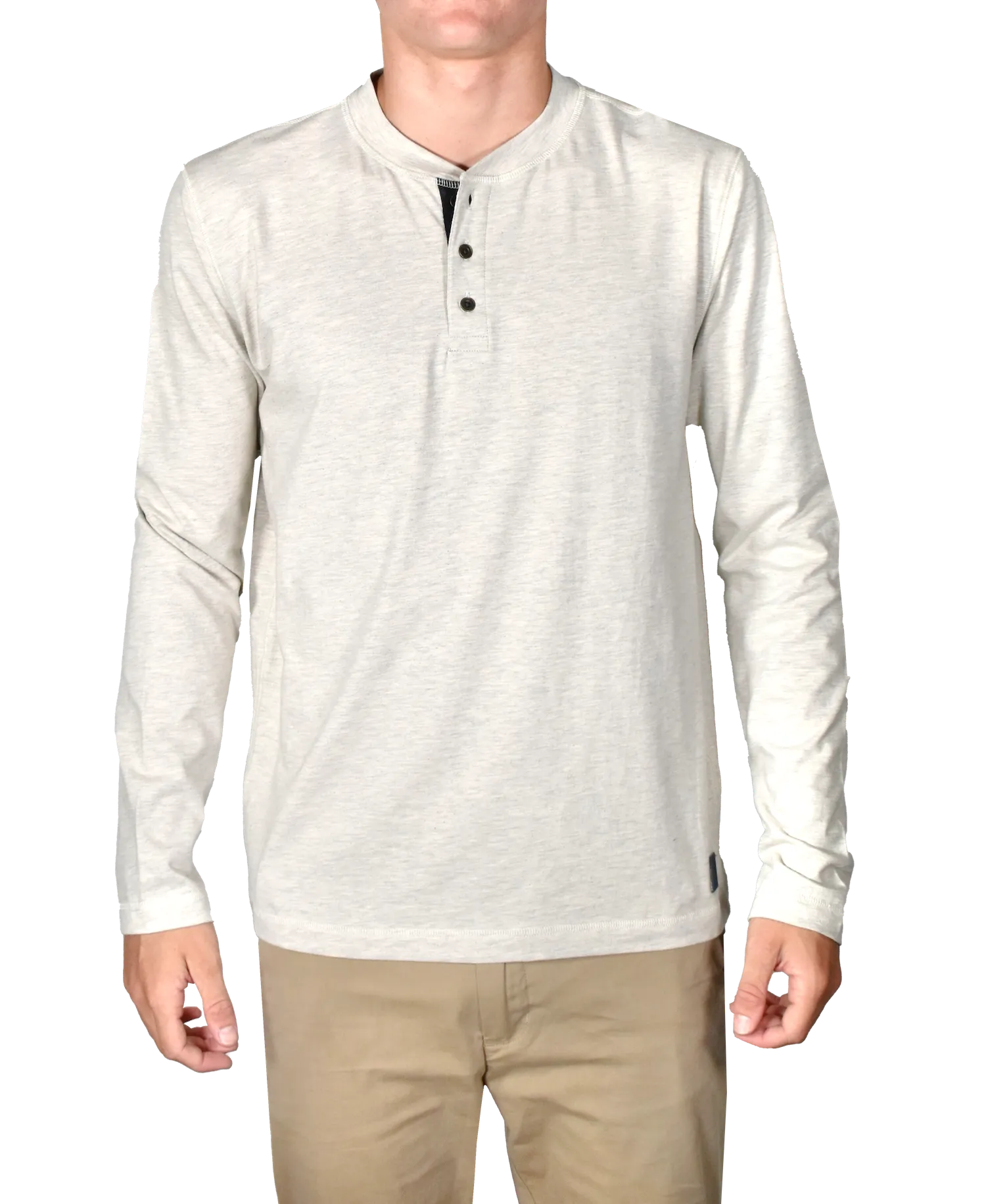 Heathered Stretch Jersey Henley