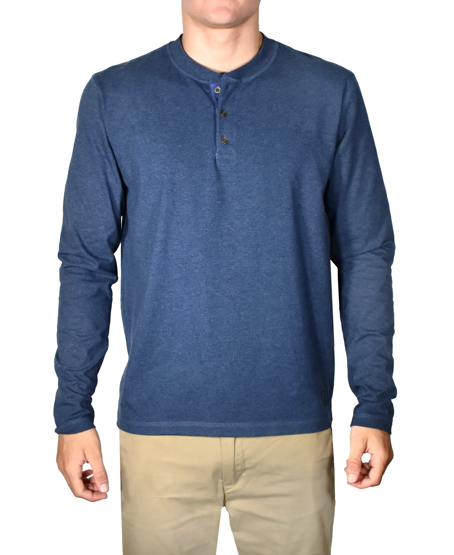 Heathered Stretch Jersey Henley