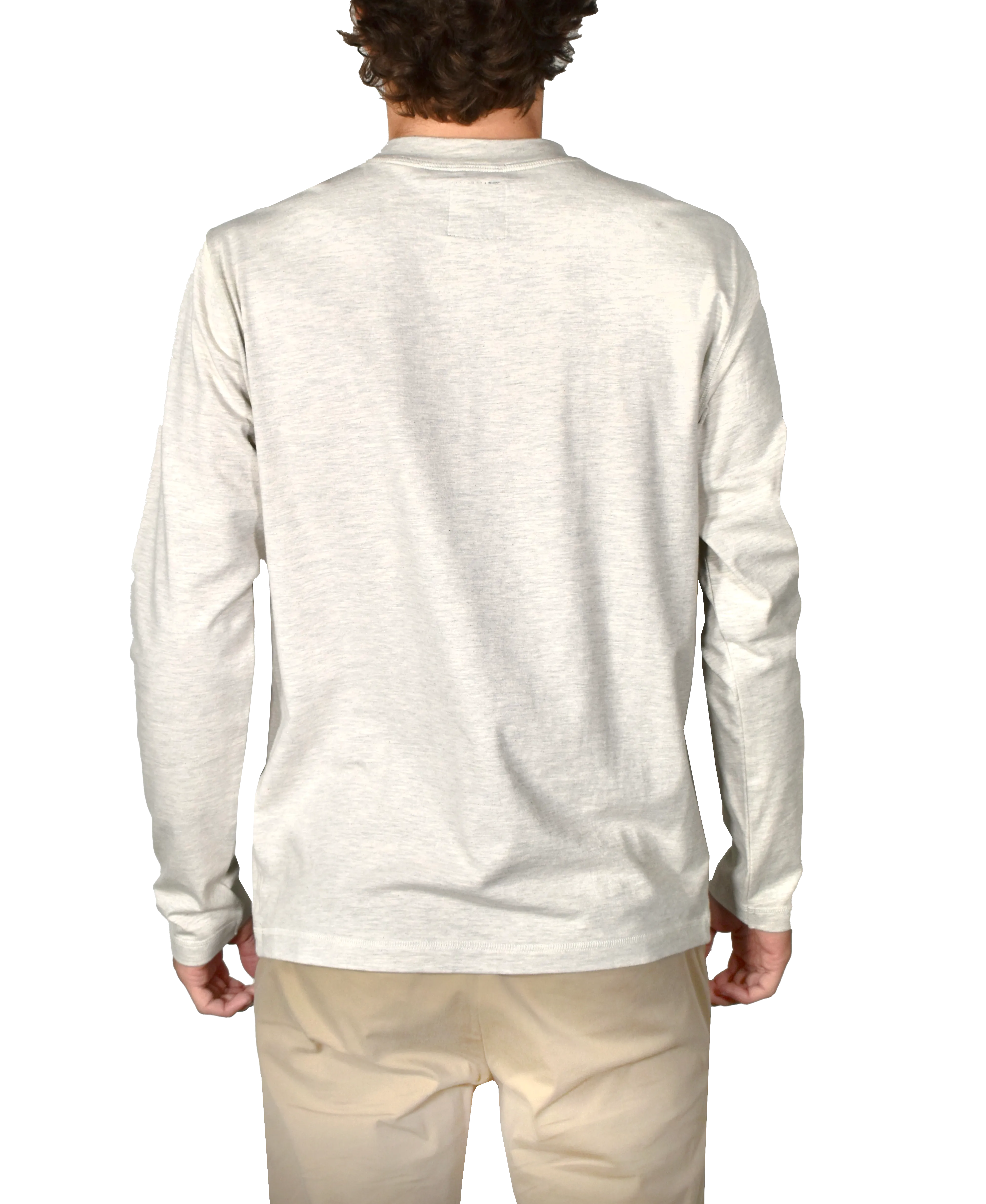 Heathered Stretch Jersey Henley