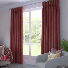 Herringbone Red Curtains