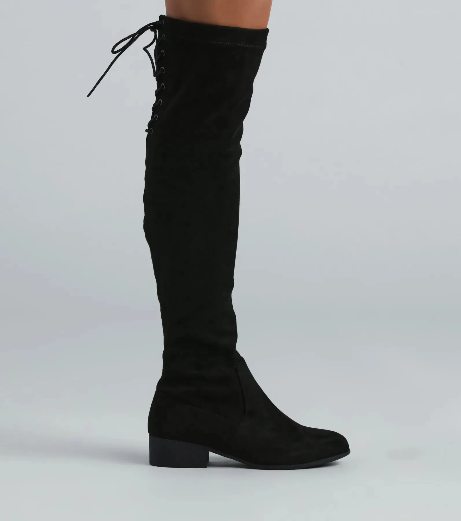 In Love Lace-Up Knee High Boots