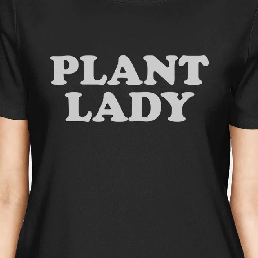 Inc Plant Lady Women's Black Short Sleeve Top Simple Letter Printed