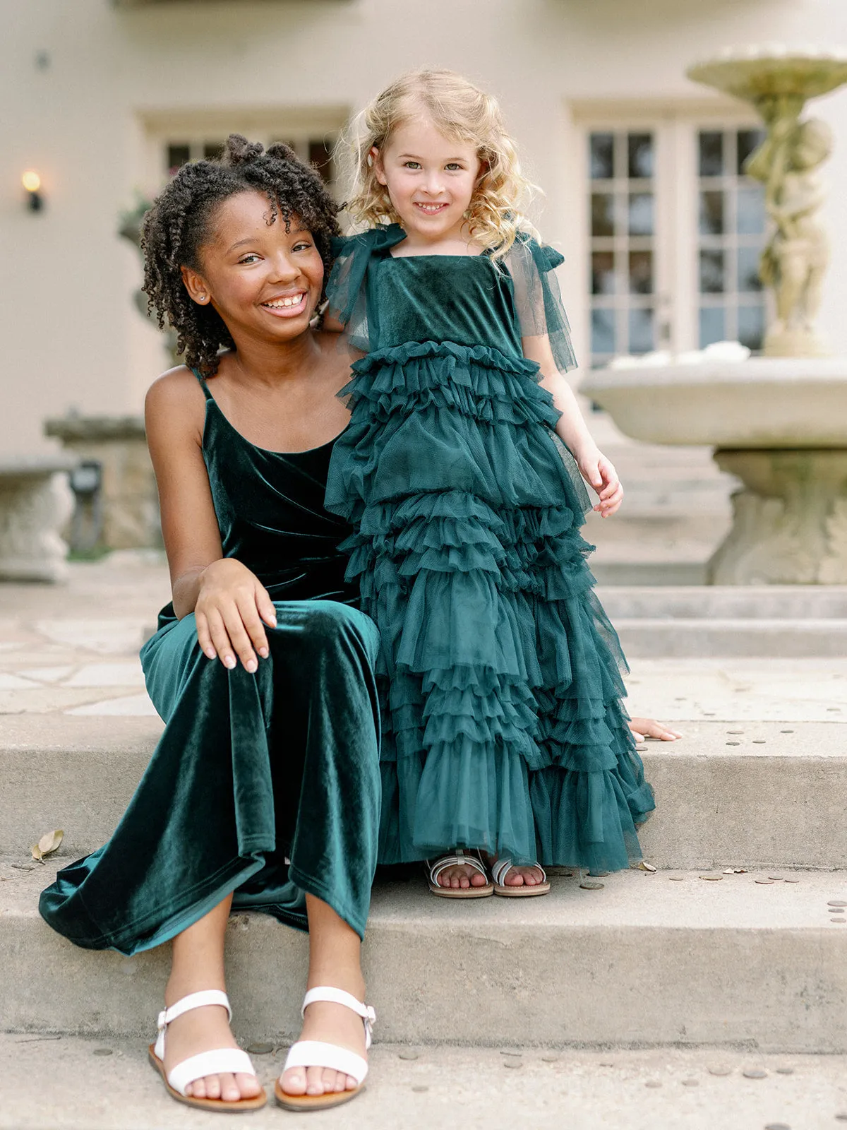 Kids Tallulah Velvet   Tulle Dress | Made To Order