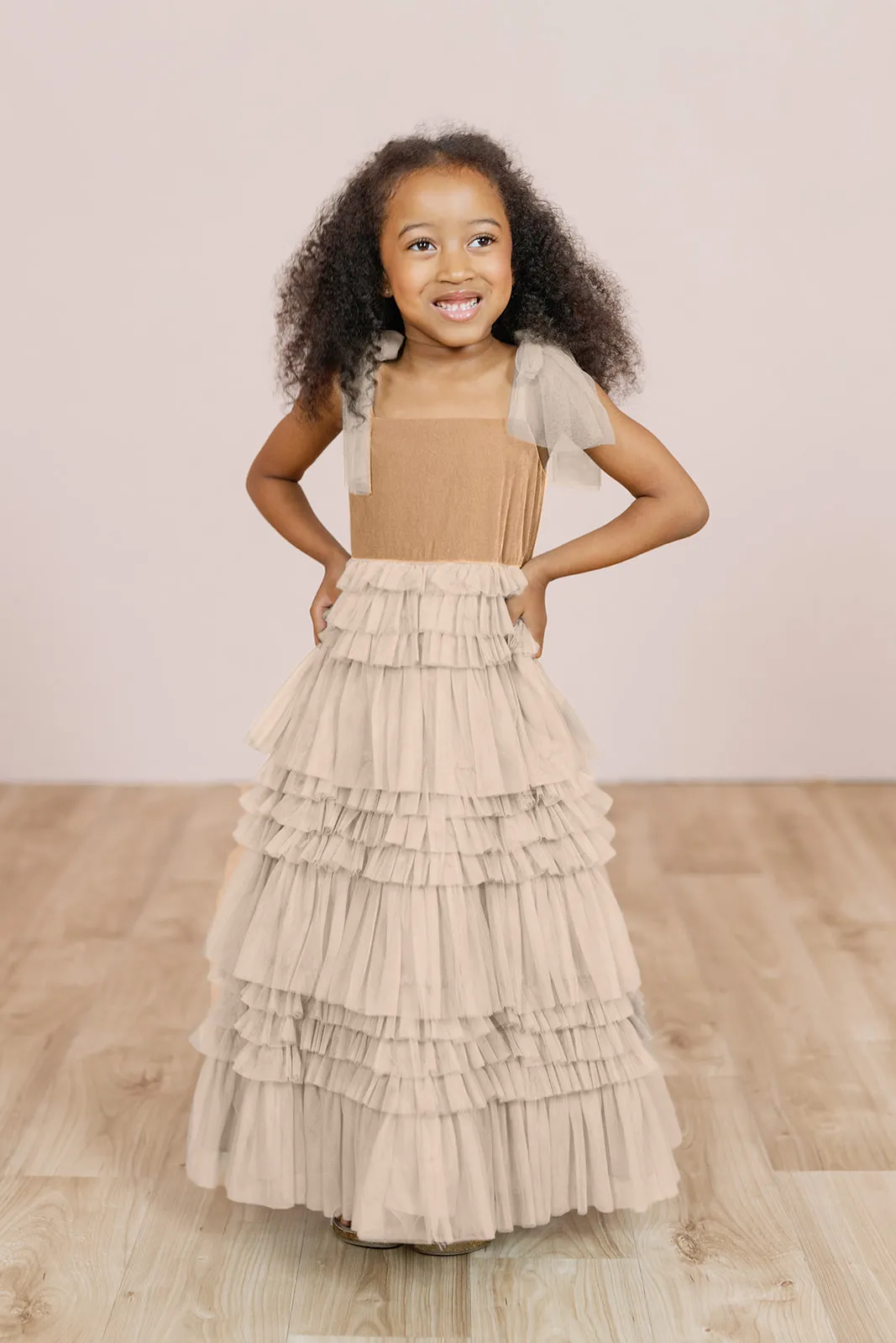 Kids Tallulah Velvet   Tulle Dress | Made To Order