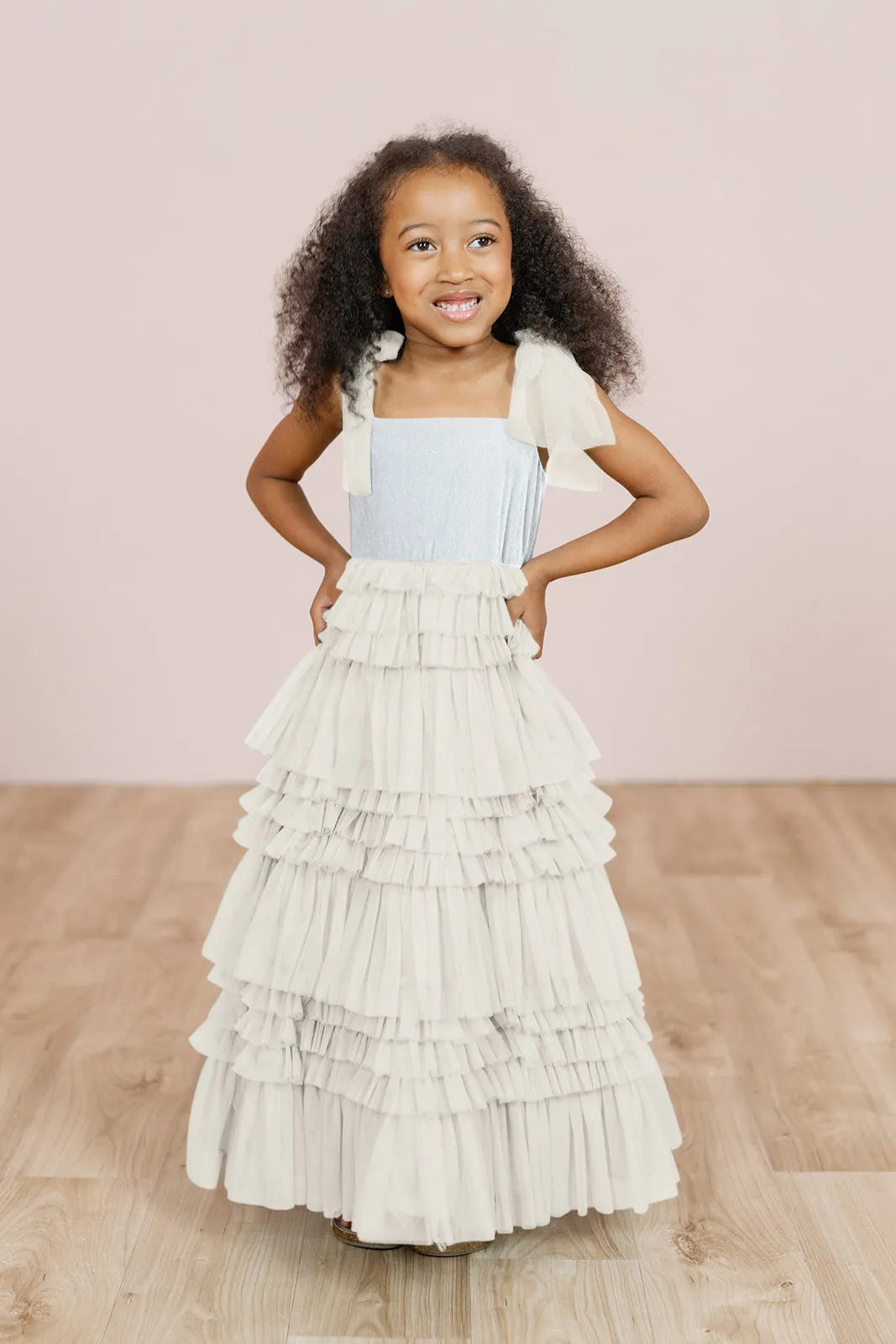 Kids Tallulah Velvet   Tulle Dress | Made To Order