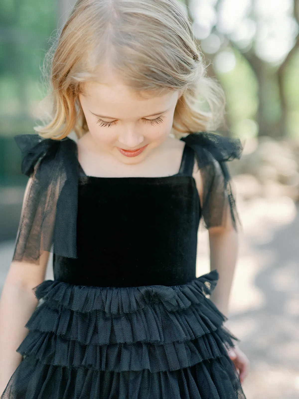 Kids Tallulah Velvet   Tulle Dress | Made To Order