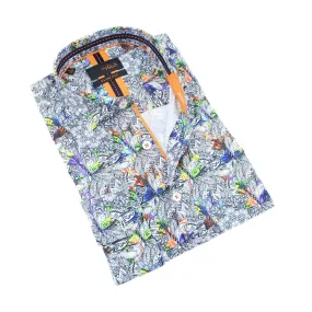 Mandala Floral Print Button Down Shirt